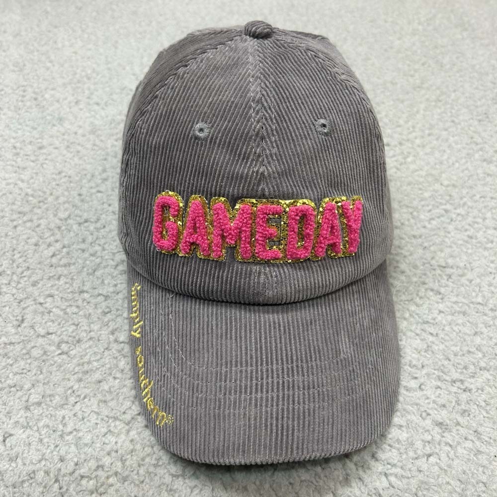 Simply Southern Hat One Size Baseball Cap Gameday Corduroy Preppy - Picture 2 of 11
